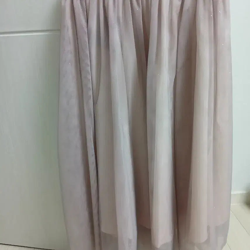 [BUNJANG] Blanchet Lavender Gray Tulle Short Dress / 블랑쇼 라벤더 그레이 튤 m 숏기장