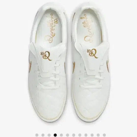 [BUNJANG] Nike Tiempo White/Gold Soccer Cleats / 나이키 티엠포 축구화 화이트/골드 255사이즈