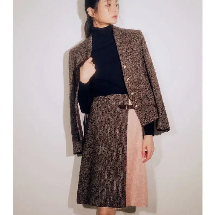 [SOLD OUT] 블랑쇼 투톤 트위드 자켓 s