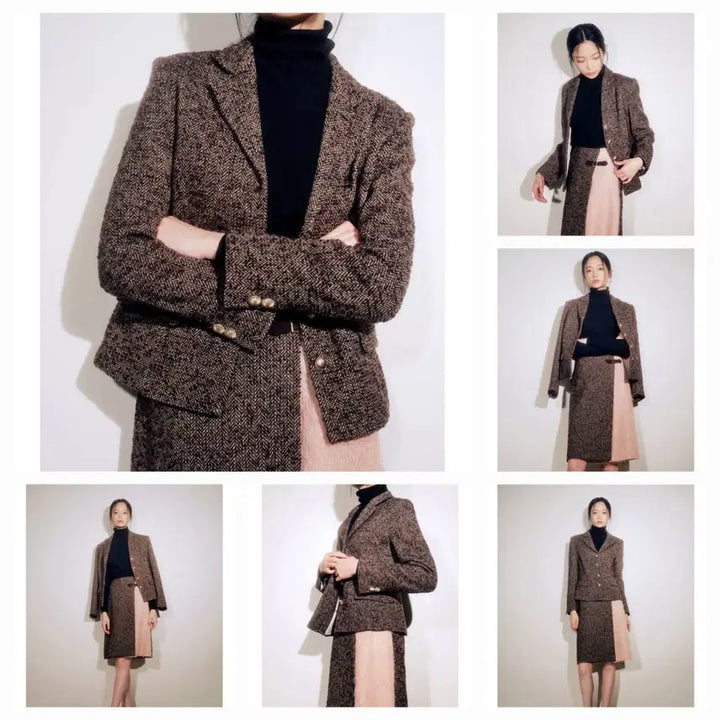 [SOLD OUT] 블랑쇼 투톤 트위드 자켓 s