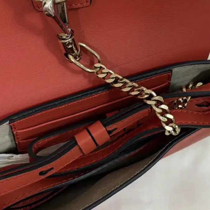 [BUNJANG] Chloé Faye Small Shoulder Bag Coral Orange / 끌로에 페이 스몰 숄더백 코랄 오렌지