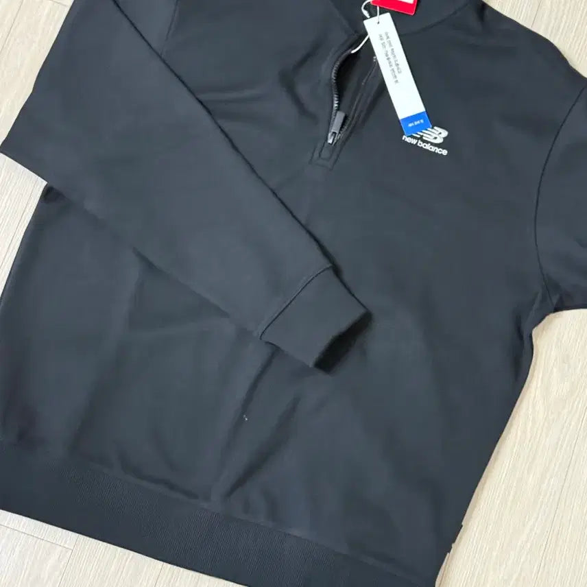 [BUNJANG] New Balance ESS Half-Zip Long Sleeve T-Shirt / 뉴발란스 ESS 반집업 L(100) 사이즈 Black