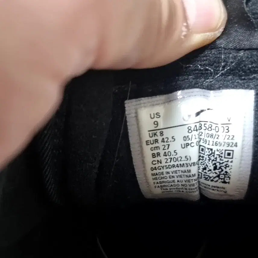 [BUNJANG] Nike Manoa Black High-Top Sneakers / 나이키 마노아 블랙 하이탑 운동화(270-275)