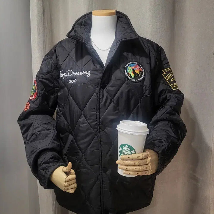 [BUNJANG] Unisex Lightweight Quilting Jacket with Patch / 택포 새상품