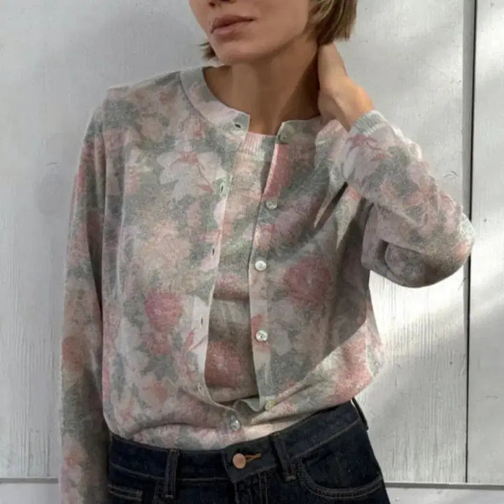 [BUNJANG] Zara Floral Print Knit Top - M / zara 자라 플로럴 프린트 니트 탑 - M