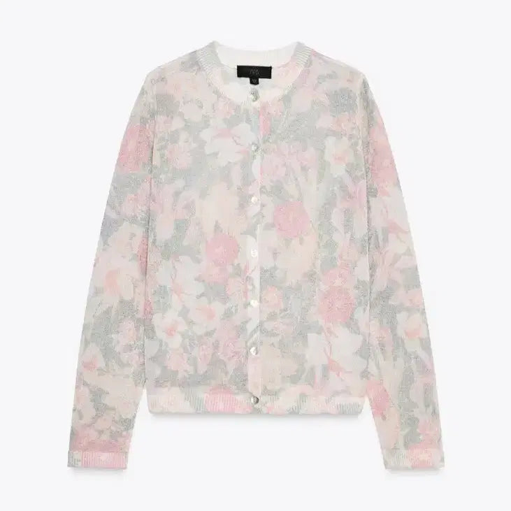 [BUNJANG] Zara Floral Print Knit Top - M / zara 자라 플로럴 프린트 니트 탑 - M