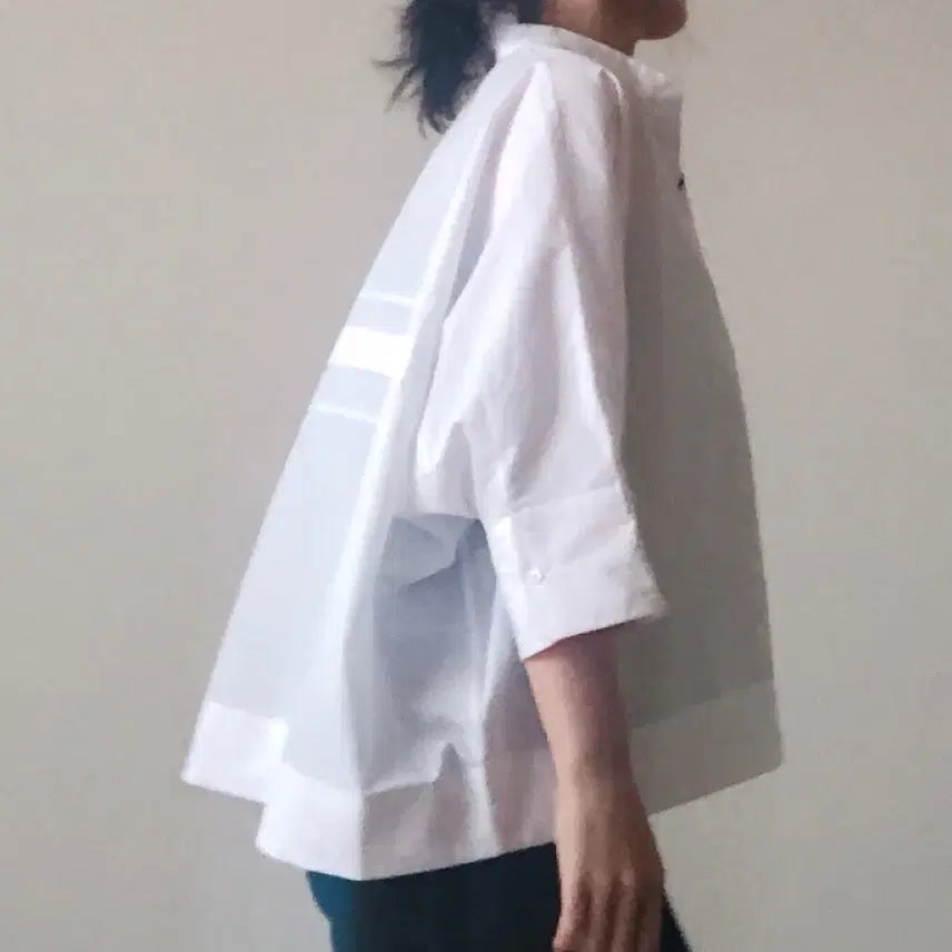 [BUNJANG] Uniqlo + J Supima Cotton Dolman 7-Sleeve Shirt / (여성S)유니클로+J 수피마코튼 돌먼 7부 슬리브 셔츠