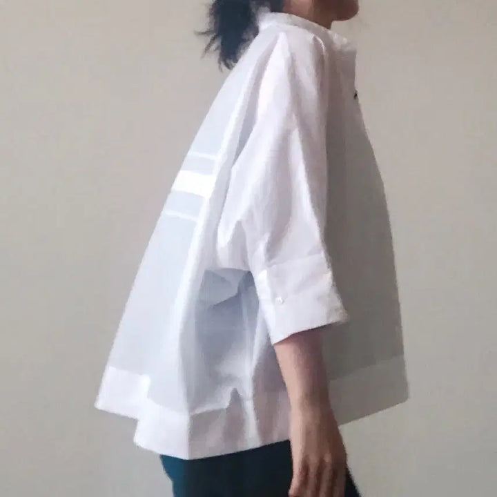 [BUNJANG] Uniqlo + J Supima Cotton Dolman 7-Sleeve Shirt / (여성S)유니클로+J 수피마코튼 돌먼 7부 슬리브 셔츠