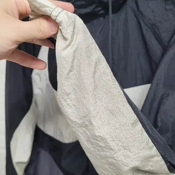 [BUNJANG] Nike Big Swoosh Nylon Windbreaker Jacket (XL) / [L-105]NIKE나이키 블랙 빅스우시 나일론 후디바람막이자켓 실측XL