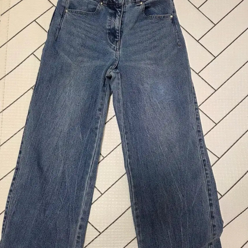 [BUNJANG] SJSJ Wide Mid-Blue Denim Pants / 한섬 SJSJ 와이드 중청 데님 팬츠  61 (44) 24년도