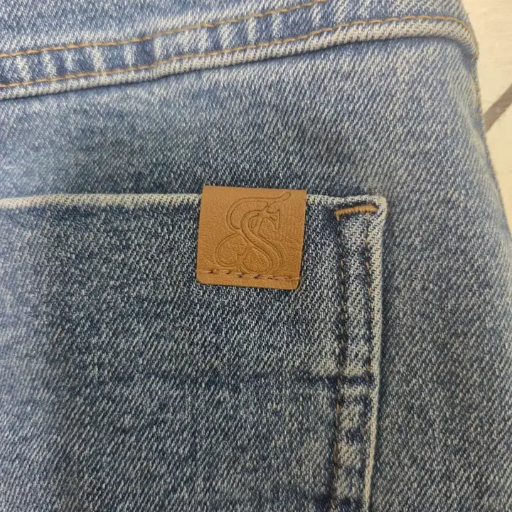 [BUNJANG] SJSJ Wide Mid-Blue Denim Pants / 한섬 SJSJ 와이드 중청 데님 팬츠  61 (44) 24년도