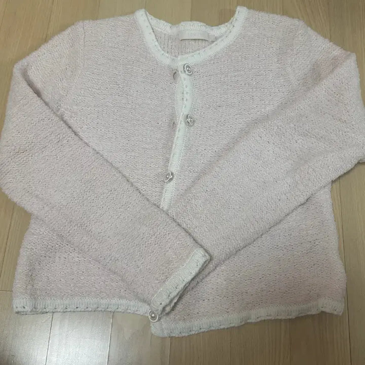 [BUNJANG] TOWAVASE Rosalie Pink Textured Cardigan / 토와브 로잘리 핑크 텍스처 가디건(손예진 착용)