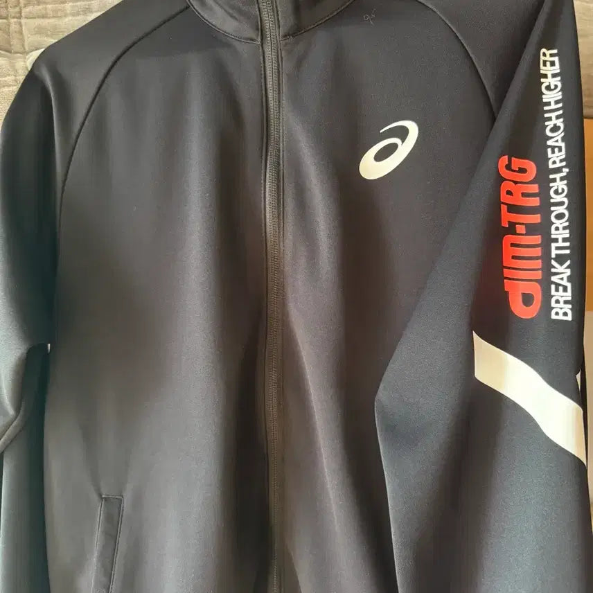 [BUNJANG] Asics Black Jersey Jacket (S) / 아식스 블랙 져지 자켓 S