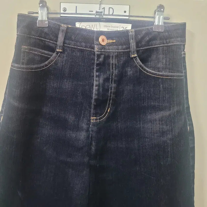 [BUNJANG] DEWL Velvet Stitched Wide Pants Jeans / DEWL 듀엘 벨벳 스티치 와이드 팬츠 청바지 26-27인치