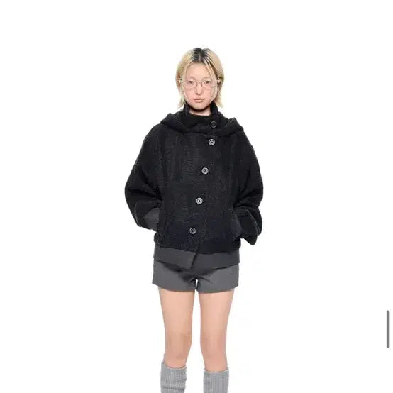 [BUNJANG] Pluto Planet Hooded Short Coat / 플루토플래닛 후드 숏 코트 새상품s
