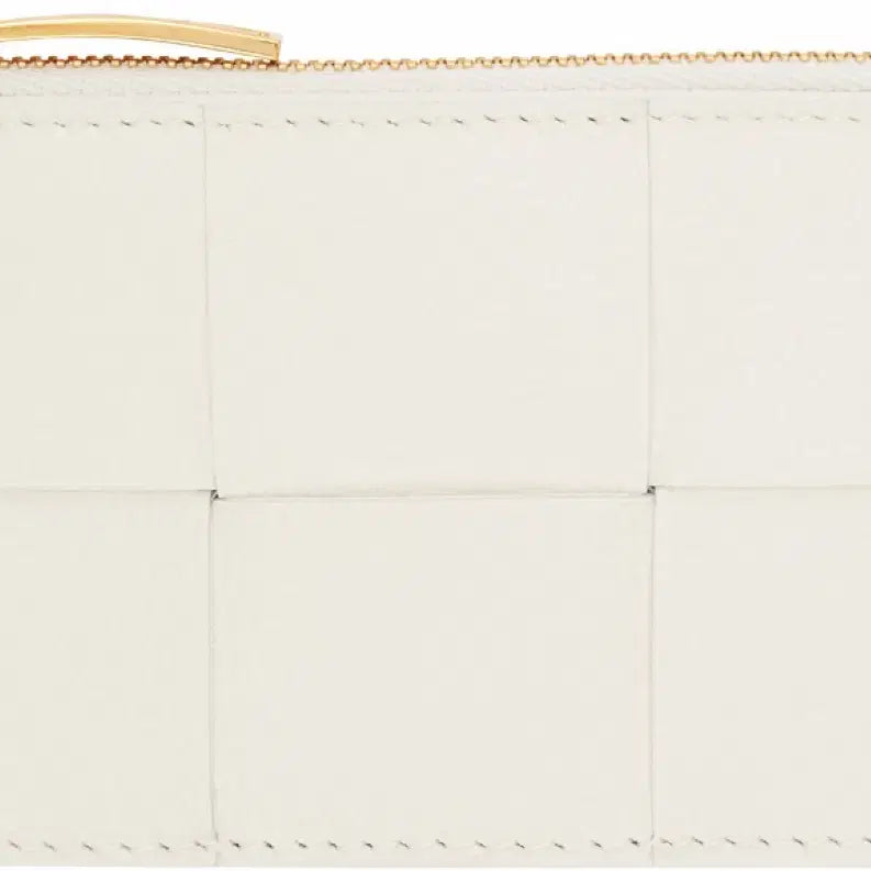 [BUNJANG] Bottega Veneta White Zipper Card Case / 보테가베네타 화이트 지퍼 카드 케이스