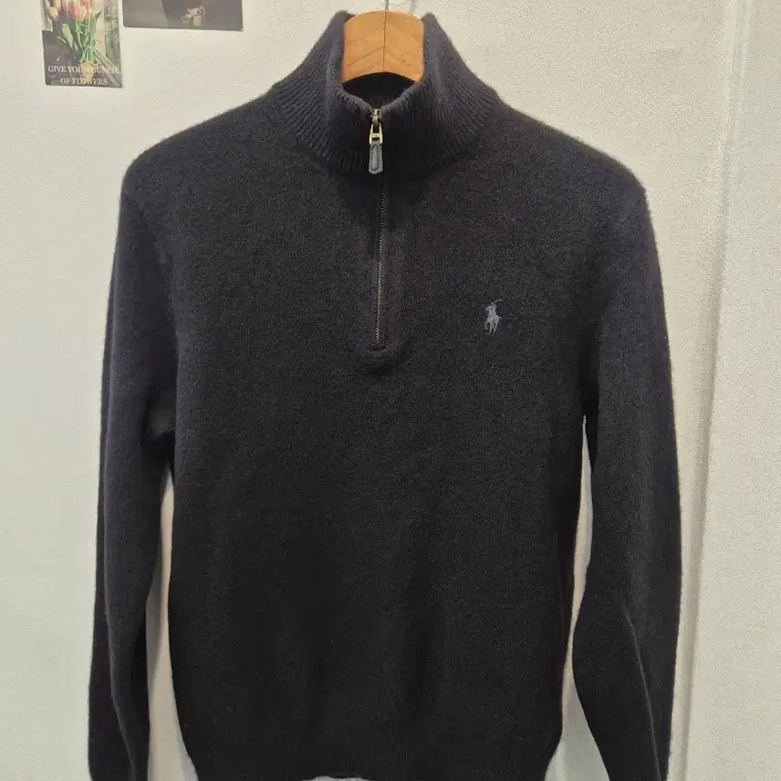 [BUNJANG] Polo Ralph Lauren Cashmere Blend Half-Zip Sweater / 폴로 랄프로렌 반집업 캐시미어니트입니다색상은 검정색 M