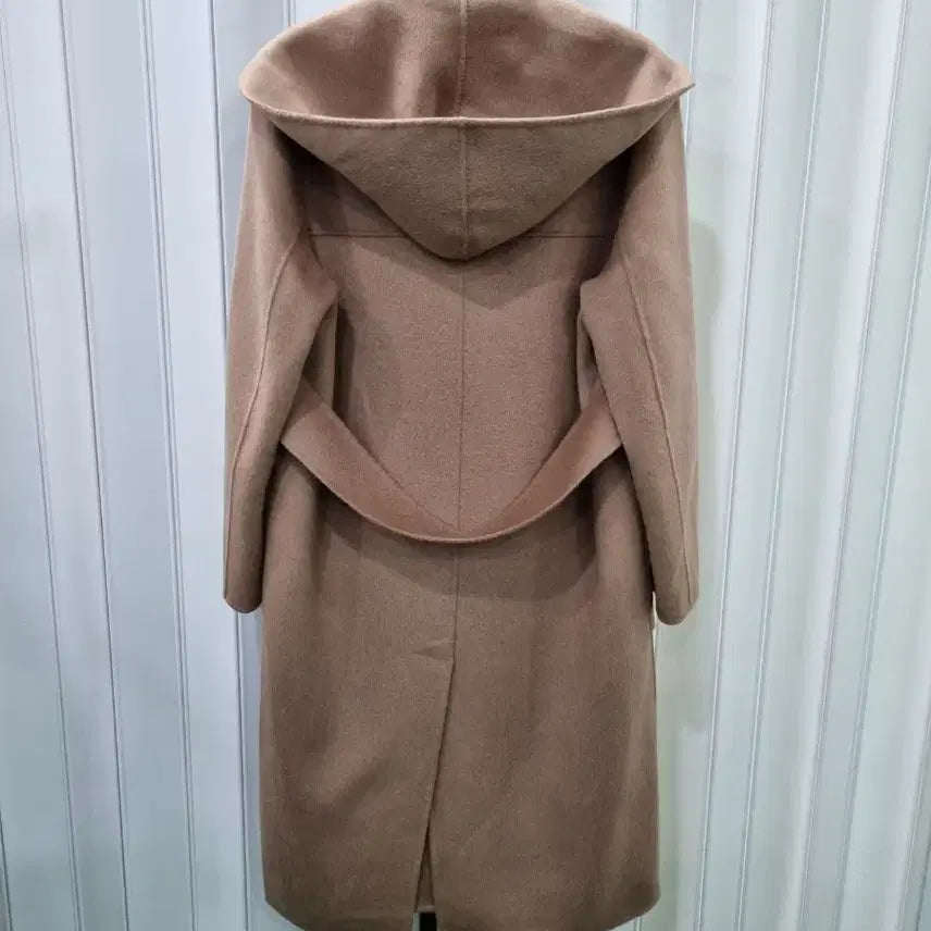 [BUNJANG] Wool Hooded Long Coat - Brown / 모직 후드 롱코트 브라운