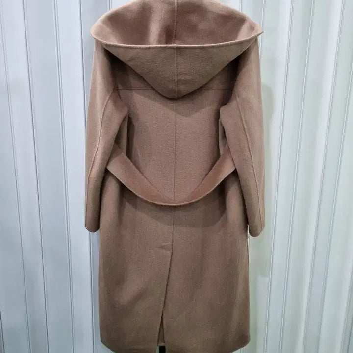 [BUNJANG] Wool Hooded Long Coat - Brown / 모직 후드 롱코트 브라운