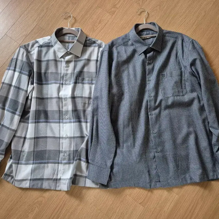 [BUNJANG] Daks Brushed Flannel Shirt Set (2 Shirts) / 닥스 기모 셔츠 2개