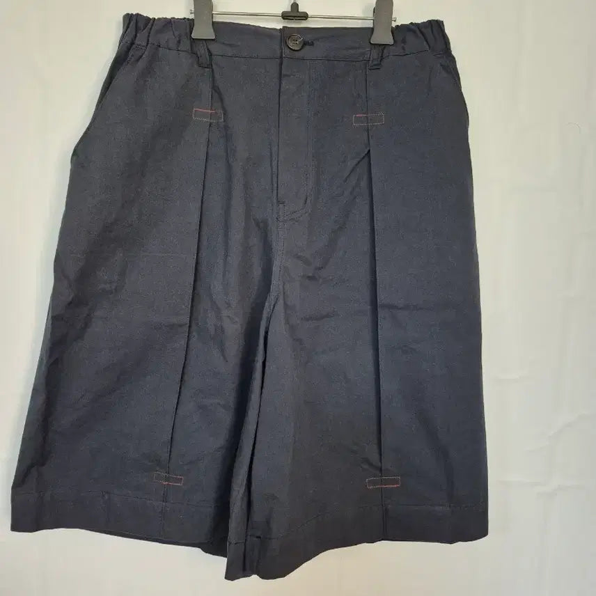 [SOLD OUT] ANGLAN 네이비 플리츠 반바지 (밴딩)