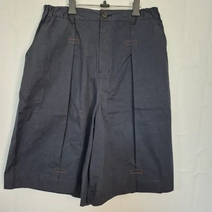 [SOLD OUT] ANGLAN 네이비 플리츠 반바지 (밴딩)