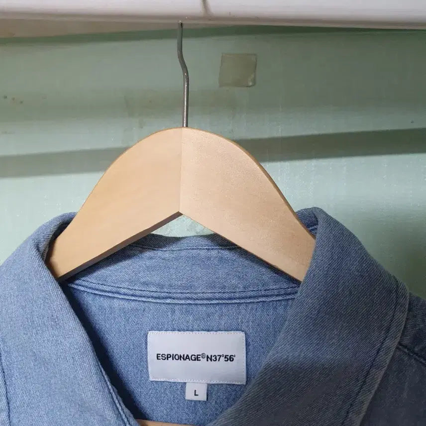 [BUNJANG] Espionage Denim Short Sleeve Shirt L / 에스피오나지 데님 반팔 셔츠 L