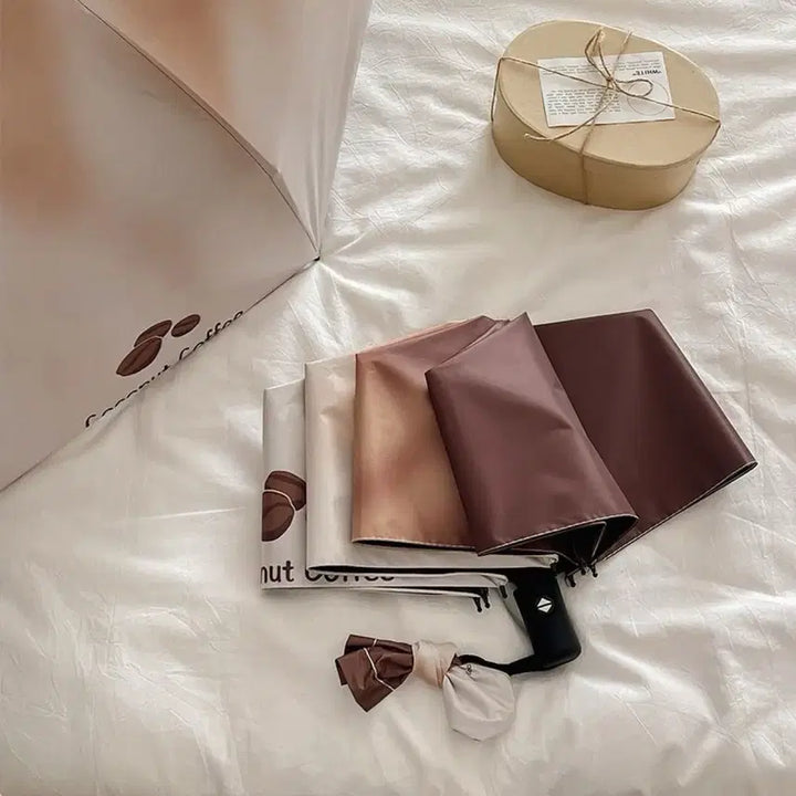 [BUNJANG] Coffee Bean Design Brown Umbrella / 커피콩 디자인 브라운 우산 새상품