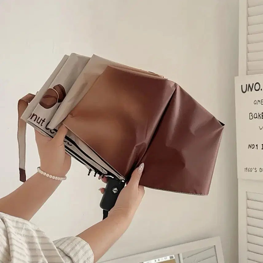 [BUNJANG] Coffee Bean Design Brown Umbrella / 커피콩 디자인 브라운 우산 새상품
