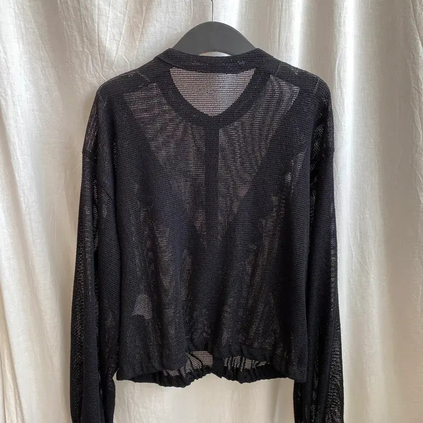[BUNJANG] Black Frill Net Cardigan / 블랙 프릴 그물 가디건(M-L)