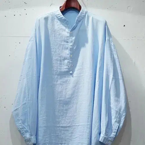 [SOLD OUT] [새제품/택/69만원] 포터클래식 수빈 골드 거즈 스탠드 카라 셔츠 L
