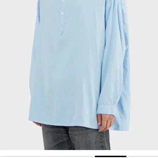 [SOLD OUT] [새제품/택/69만원] 포터클래식 수빈 골드 거즈 스탠드 카라 셔츠 L