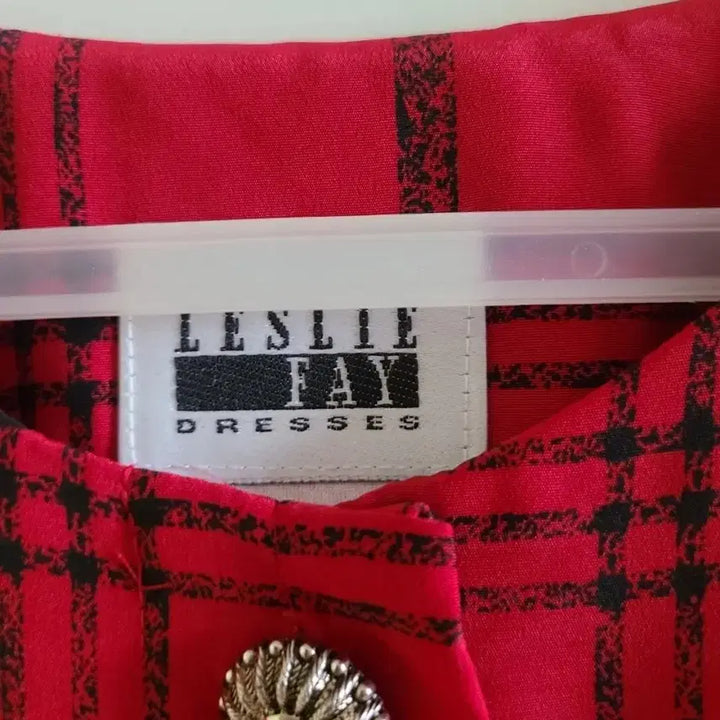 [BUNJANG] Leslie Faye Red Check Pleated Long Dress / 일본명품레드체크플리츠롱원피스