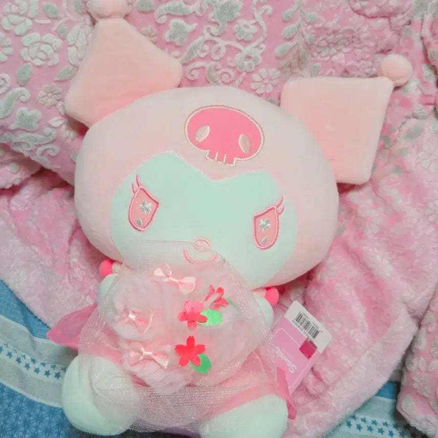 [BUNJANG] Kuromi Cherry Blossom Bouquet Plush Doll / 쿠로미 체리블라썸 부케 인형