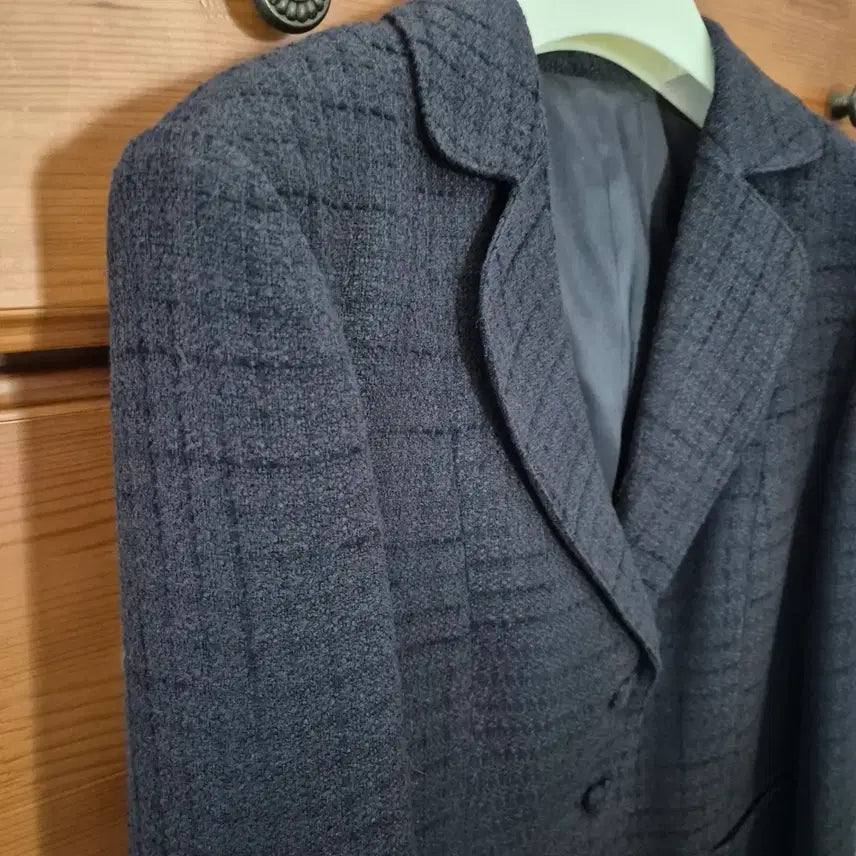 [BUNJANG] Elborn Heart Crop Jacket Navy Size 36 / 엘보른 하트 크롭 자켓 네이비 36사이즈