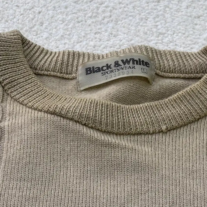 [BUNJANG] Vintage Black and White Sweater / L 블랙앤화이트 빈티지 스웨터 0303E
