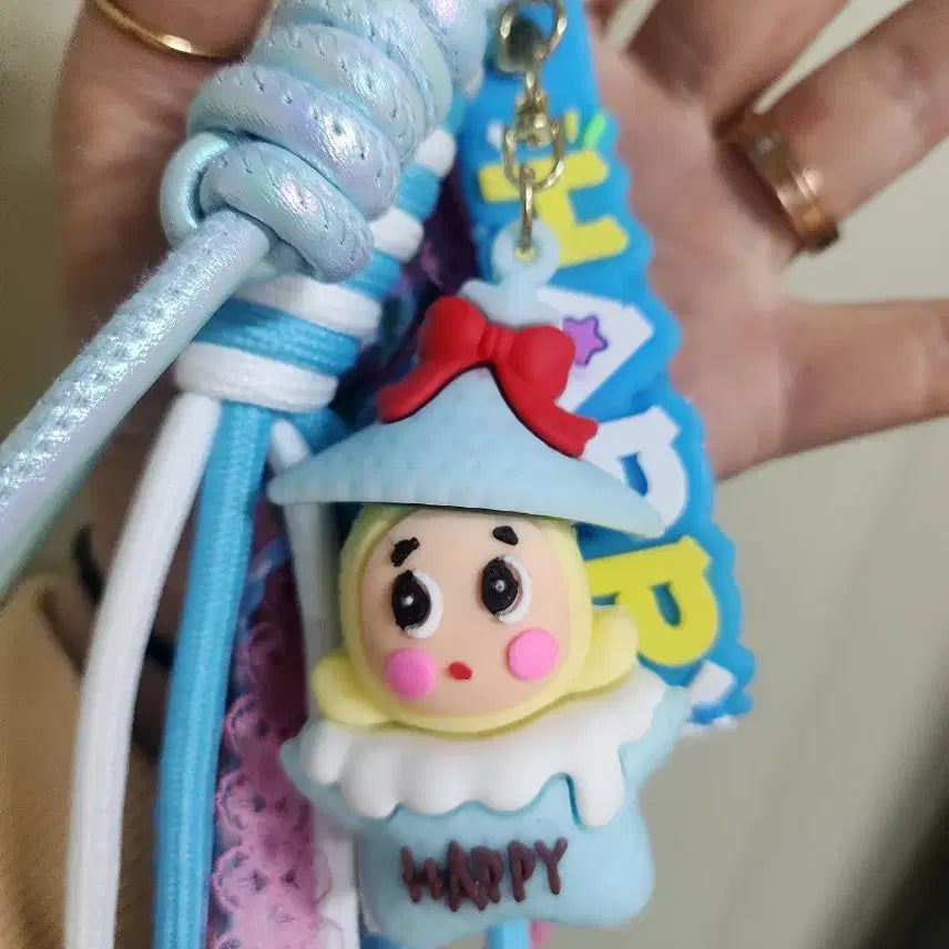 [BUNJANG] Twinkle Figure Keychain Set / 블루 인형 트윙클 피규어 키링 핸드폰 줄 세트(완제품)