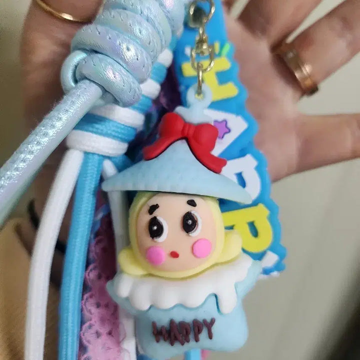 [BUNJANG] Twinkle Figure Keychain Set / 블루 인형 트윙클 피규어 키링 핸드폰 줄 세트(완제품)
