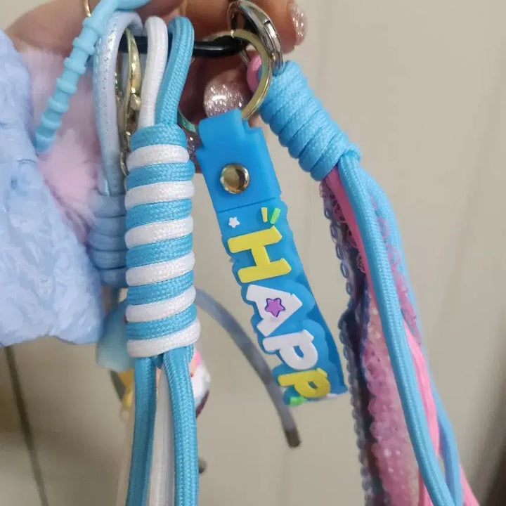 [BUNJANG] Twinkle Figure Keychain Set / 블루 인형 트윙클 피규어 키링 핸드폰 줄 세트(완제품)
