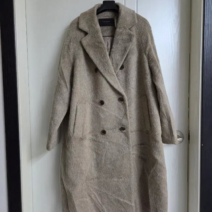 [BUNJANG] TAHARI Mohair Wool Double Breasted Coat / 새상품 TAHARI 타하리 모헤어 양모  베이지
