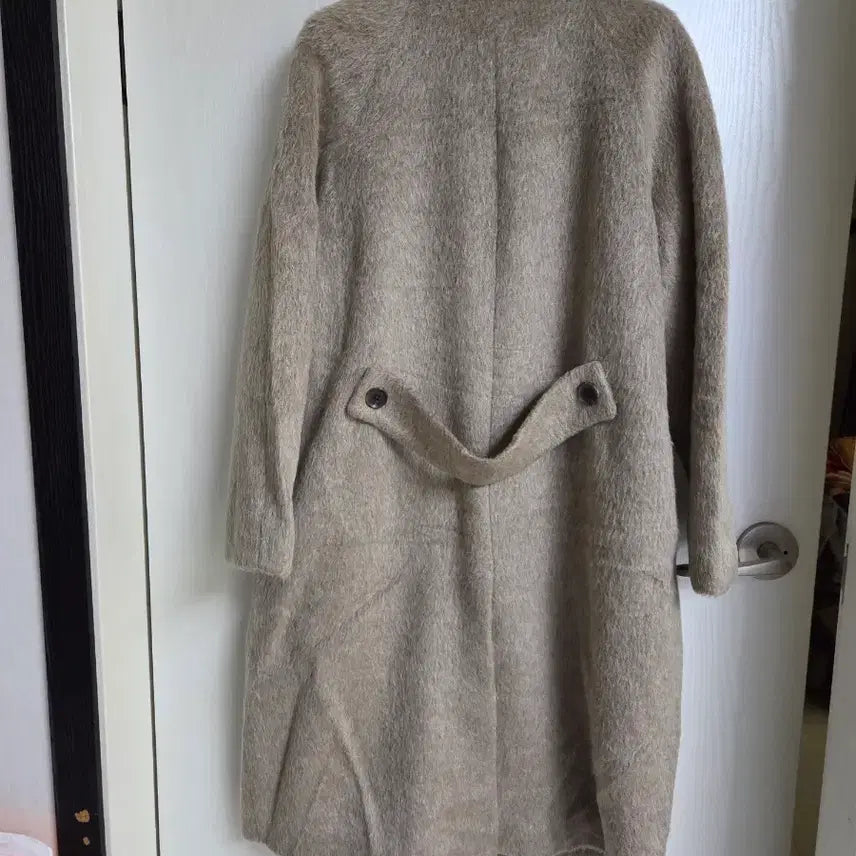[BUNJANG] TAHARI Mohair Wool Double Breasted Coat / 새상품 TAHARI 타하리 모헤어 양모  베이지