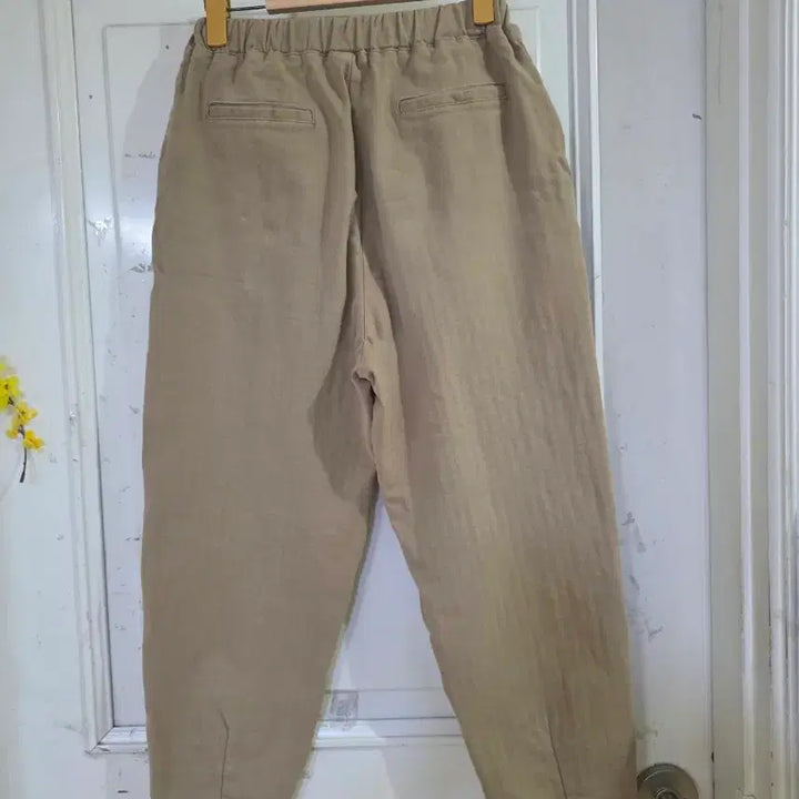 [BUNJANG] Spring Beige Spandex Bending Cotton Baggy Pants / 봄  베이지 스판 밴딩  면  베기통바지   28까지