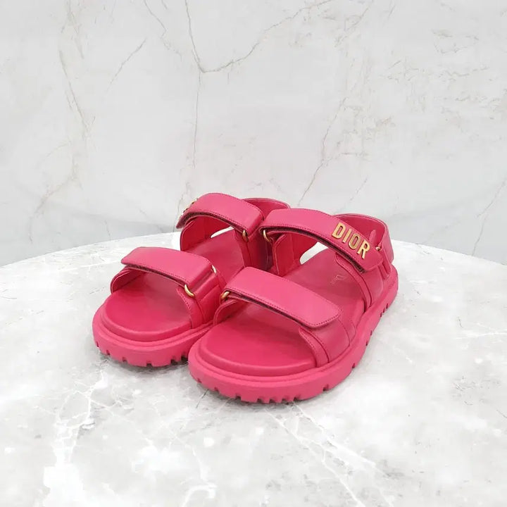 [BUNJANG] Dior Act Velcro Strap Sandals / 37 / 디올 핑크 액트 벨크로 스트랩 샌들