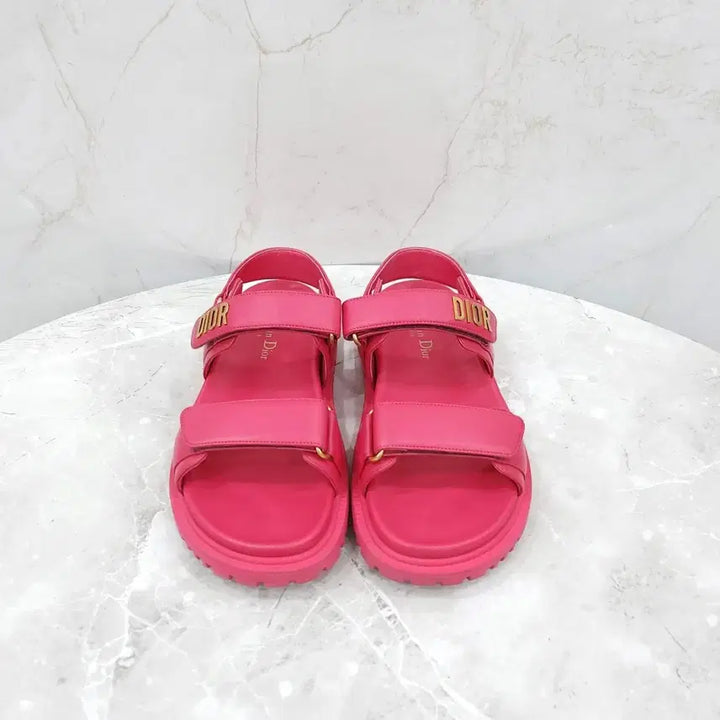 [BUNJANG] Dior Act Velcro Strap Sandals / 37 / 디올 핑크 액트 벨크로 스트랩 샌들