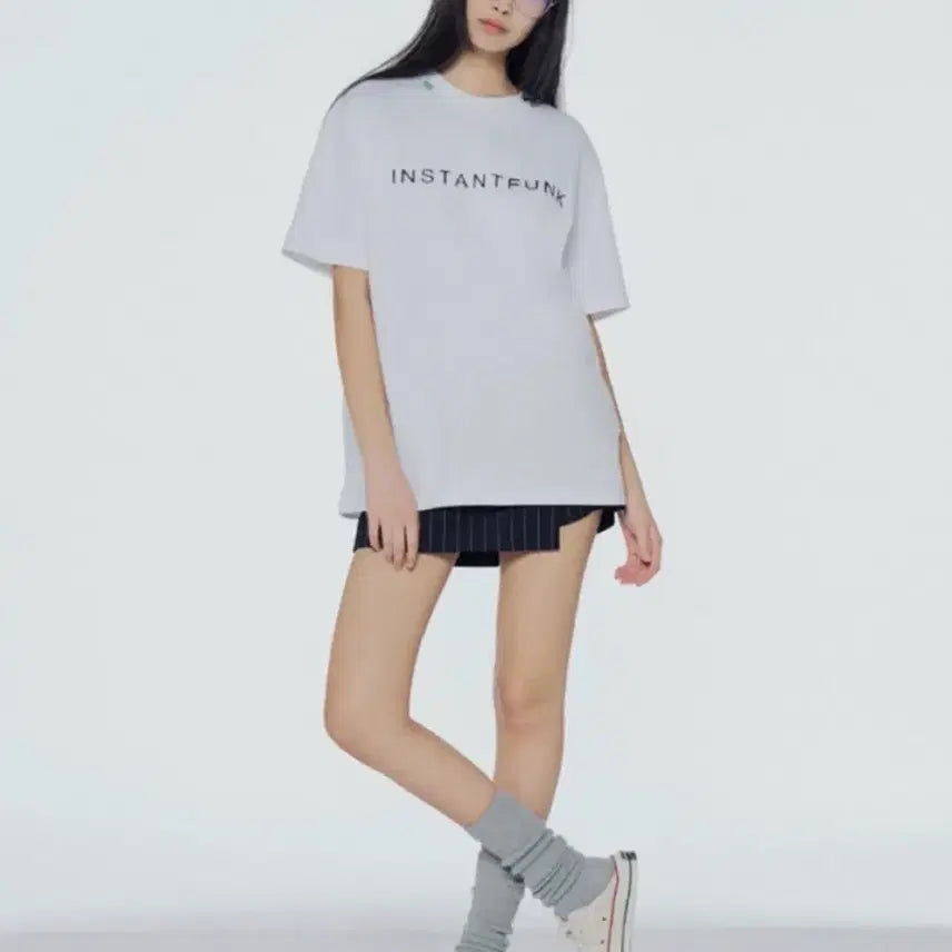 [BUNJANG] Instant Funk White T-Shirt / 인스턴트펑크 화이트 반팔티셔츠s