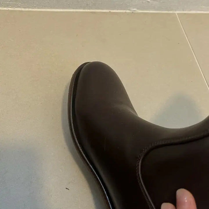 [BUNJANG] Komorebi Museum Cow Leather Classic Middle Boots Brown 240 / 코모레비뮤지엄 카우레더 스트랩 클래식 미들부츠 브라운 240