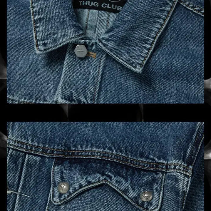 [BUNJANG] THUG CLUB Claw Denim Jacket / 떠그클럽 Claw Denim Jacket 클러 데님자켓 -4size-