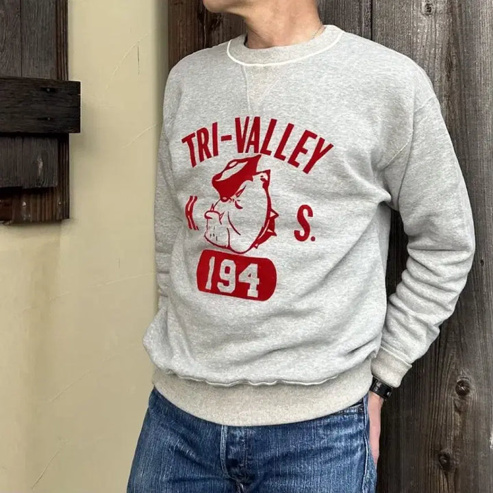[BUNJANG] Warehouse 401 TRI-VALLEY Gray Sweatshirt / 웨어하우스 401 TRI-VALLEY 그레이 스웻 44