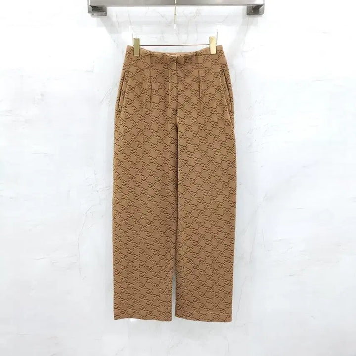[BUNJANG] Fendi Logo Knit Pants Camel / 40 / 펜디 로고 니트 팬츠 카멜 FZR735