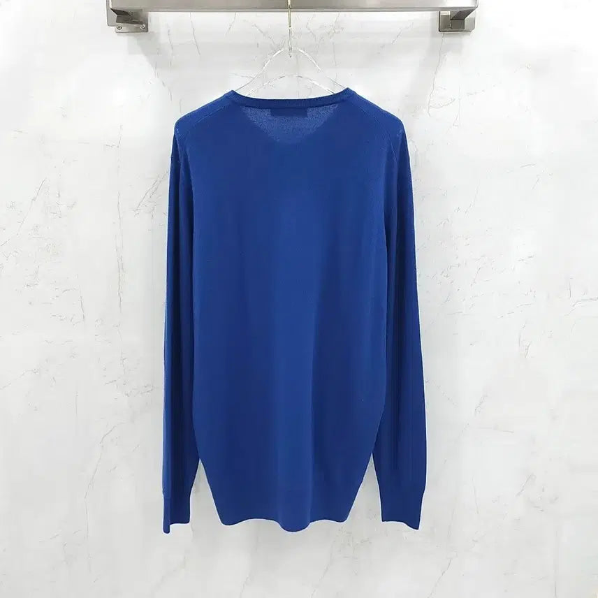 [BUNJANG] Loro Piana Cashmere Blue V-Neck Knit Sweater / 52 / 로로피아나 캐시미어 블루 브이넥 니트